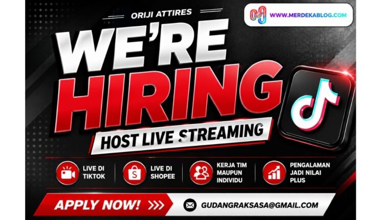 Lowongan Kerja Host Live Streaming Oriji Attires Bandung Terbaru